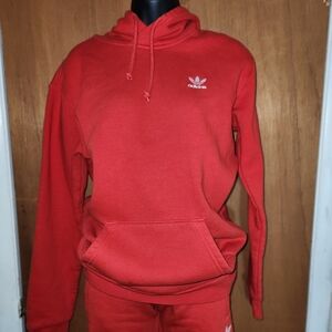 Adidas Red Men's Sweat Shirt Set